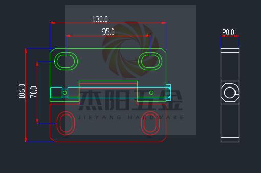 箱體鉸鏈工程圖